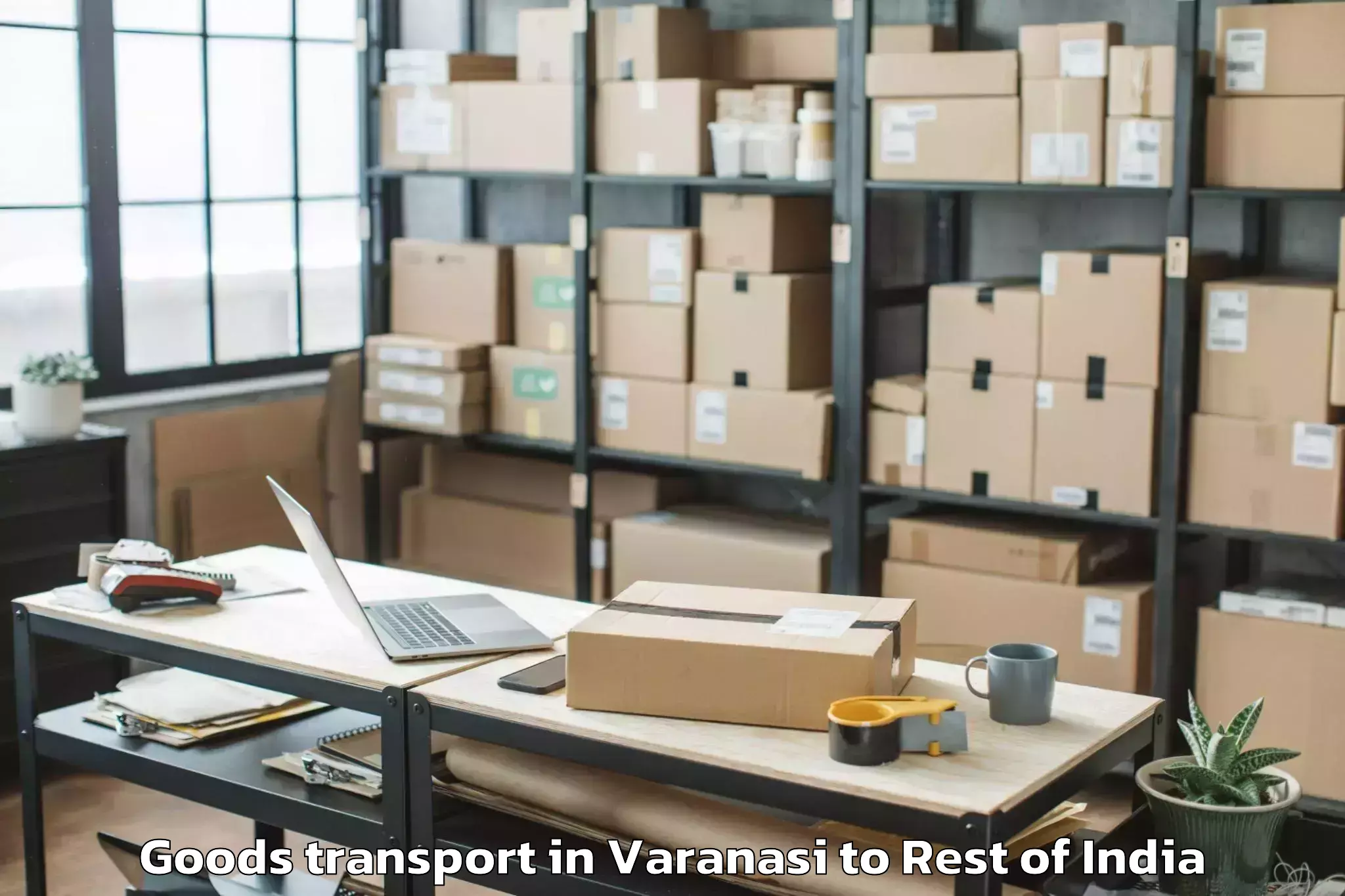 Top Varanasi to Sayalgudi Goods Transport Available